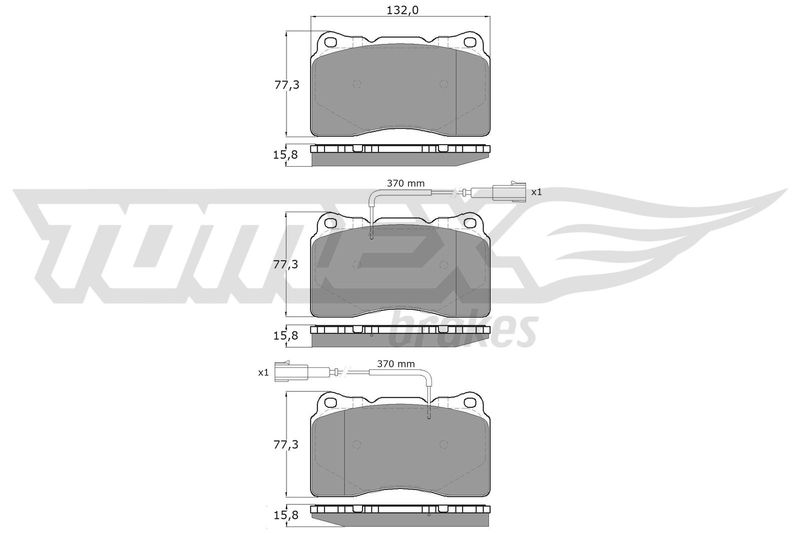 TOMEX Brakes TX 15-88 Brake Pad Set, disc brake