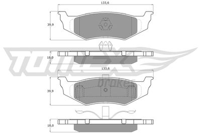 Brake Pad Set, disc brake TOMEX Brakes TX 15-91