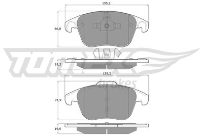 Brake Pad Set, disc brake TOMEX Brakes TX 15-93