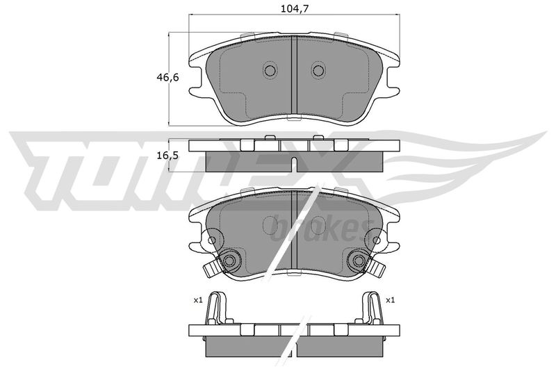 TOMEX Brakes TX 15-99 Brake Pad Set, disc brake