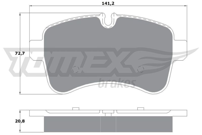 TOMEX Brakes TX 16-00 Brake Pad Set, disc brake
