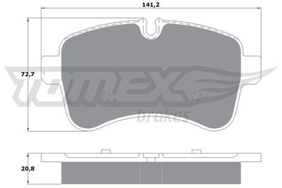 Brake Pad Set, disc brake TOMEX Brakes TX 16-00
