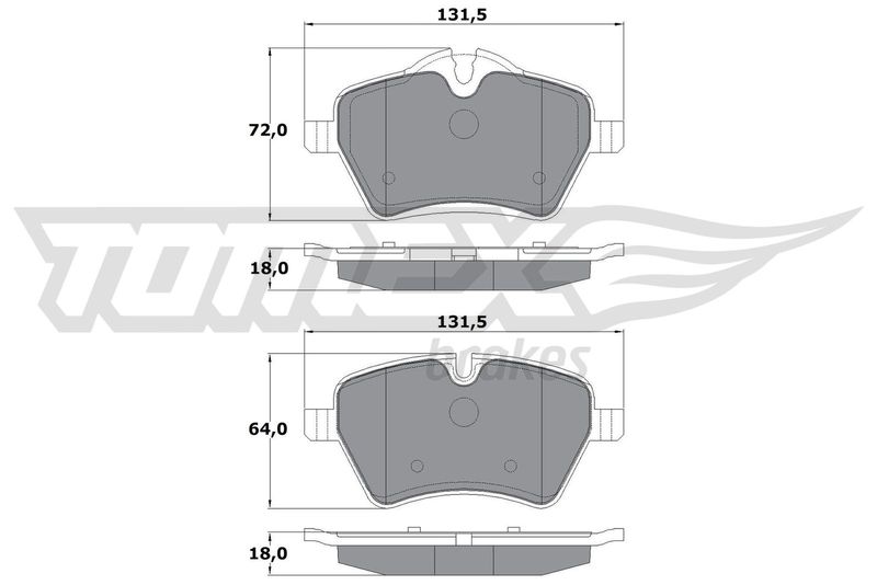 TOMEX Brakes TX 16-04 Brake Pad Set, disc brake