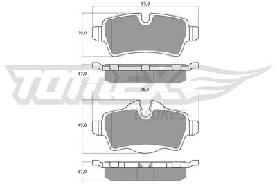 Brake Pad Set, disc brake TOMEX Brakes TX 16-05