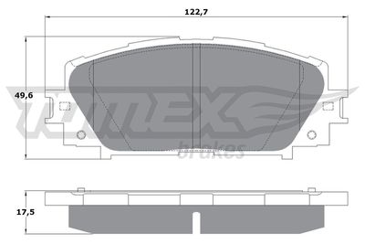 Brake Pad Set, disc brake TOMEX Brakes TX 16-09