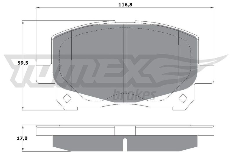 TOMEX Brakes TX 16-11 Brake Pad Set, disc brake