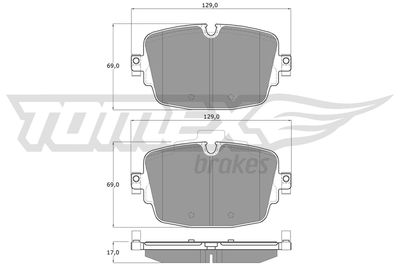 Brake Pad Set, disc brake TOMEX Brakes TX 16-13