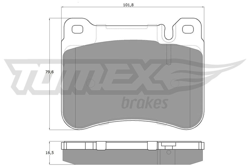 TOMEX Brakes TX 16-20 Brake Pad Set, disc brake
