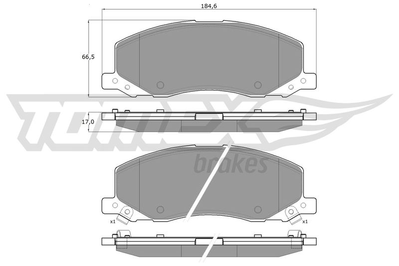 TOMEX Brakes TX 16-35 Brake Pad Set, disc brake