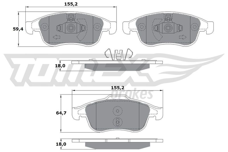 TOMEX Brakes TX 16-41 Brake Pad Set, disc brake