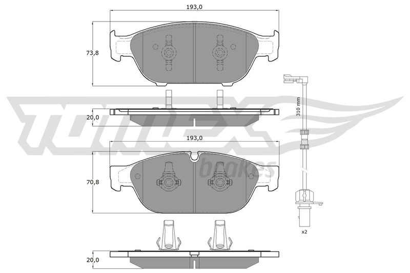 TOMEX Brakes TX 16-83 Brake Pad Set, disc brake