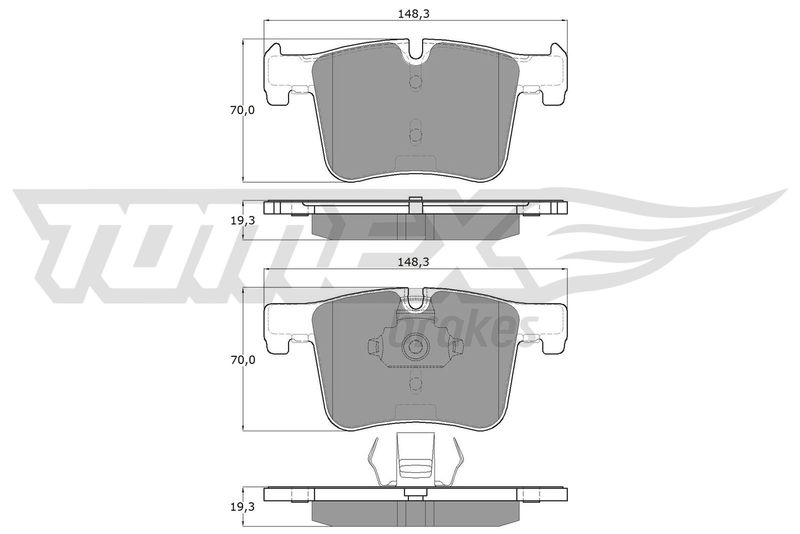 TOMEX Brakes TX 16-85 Brake Pad Set, disc brake