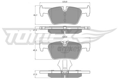 Brake Pad Set, disc brake TOMEX Brakes TX 16-86