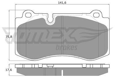 Brake Pad Set, disc brake TOMEX Brakes TX 16-87