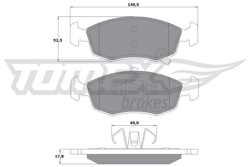 TOMEX Brakes TX 16-90 Brake Pad Set, disc brake