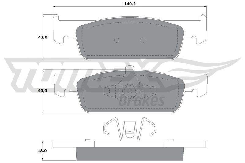 TOMEX Brakes TX 16-94 Brake Pad Set, disc brake