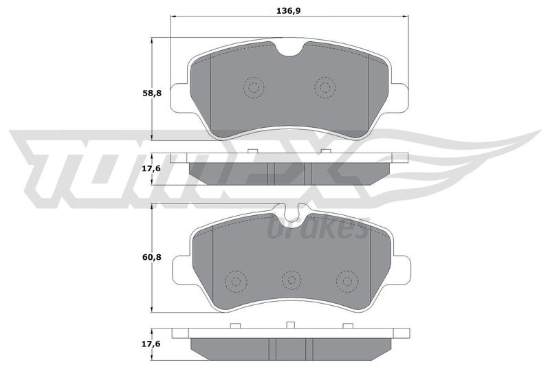 TOMEX Brakes TX 16-96 Brake Pad Set, disc brake