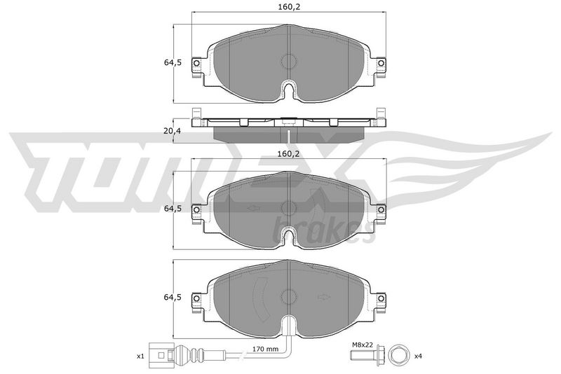TOMEX Brakes TX 16-97 Brake Pad Set, disc brake