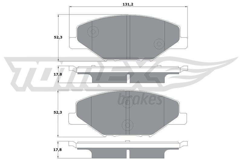 TOMEX Brakes TX 16-98 Brake Pad Set, disc brake