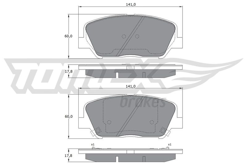 TOMEX Brakes TX 17-01 Brake Pad Set, disc brake