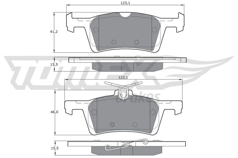 TOMEX Brakes TX 17-02 Brake Pad Set, disc brake