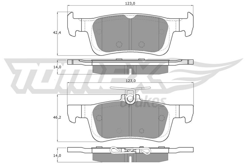 TOMEX Brakes TX 17-021 Brake Pad Set, disc brake