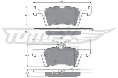 Brake Pad Set, disc brake TOMEX Brakes TX 17-02