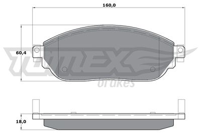 Brake Pad Set, disc brake TOMEX Brakes TX 17-04