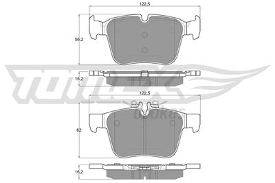 Brake Pad Set, disc brake TOMEX Brakes TX 17-051