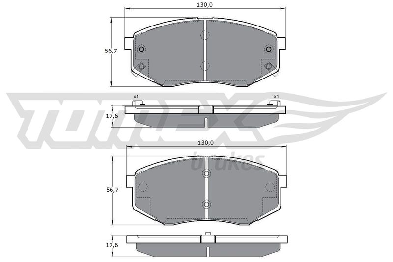 TOMEX Brakes TX 17-08 Brake Pad Set, disc brake