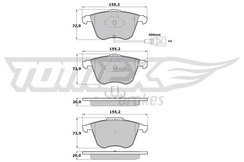TOMEX Brakes TX 17-12 Brake Pad Set, disc brake