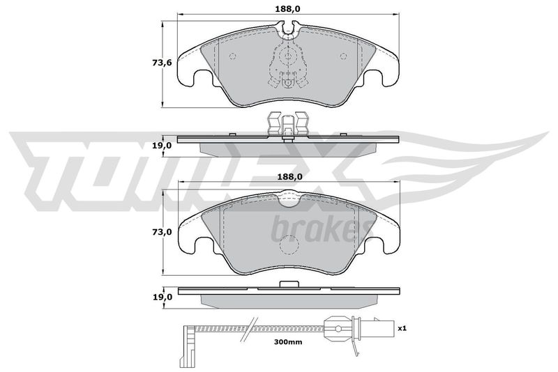 TOMEX Brakes TX 17-13 Brake Pad Set, disc brake