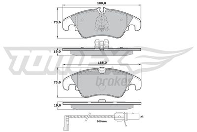 Brake Pad Set, disc brake TOMEX Brakes TX 17-13