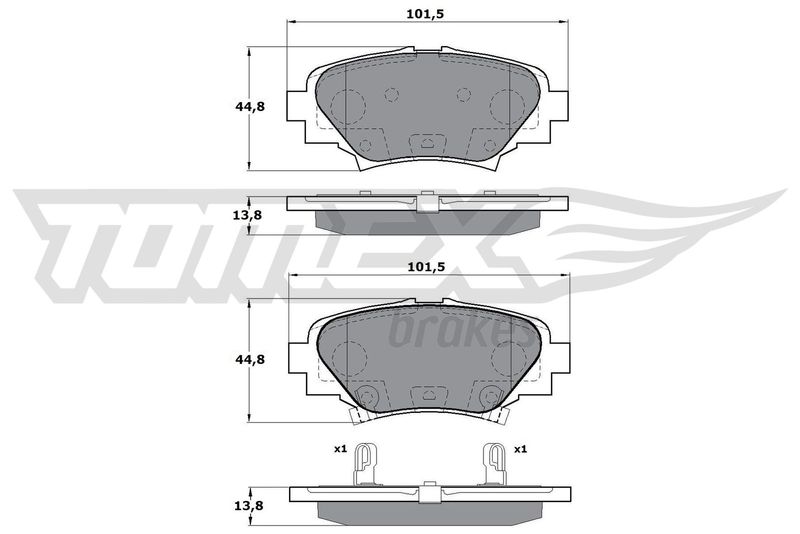 TOMEX Brakes TX 17-24 Brake Pad Set, disc brake