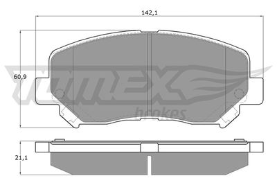 Brake Pad Set, disc brake TOMEX Brakes TX 17-251