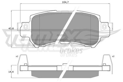 Brake Pad Set, disc brake TOMEX Brakes TX 17-26