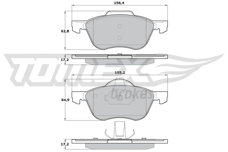 TOMEX Brakes TX 17-27 Brake Pad Set, disc brake