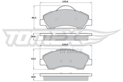 Brake Pad Set, disc brake TOMEX Brakes TX 17-28