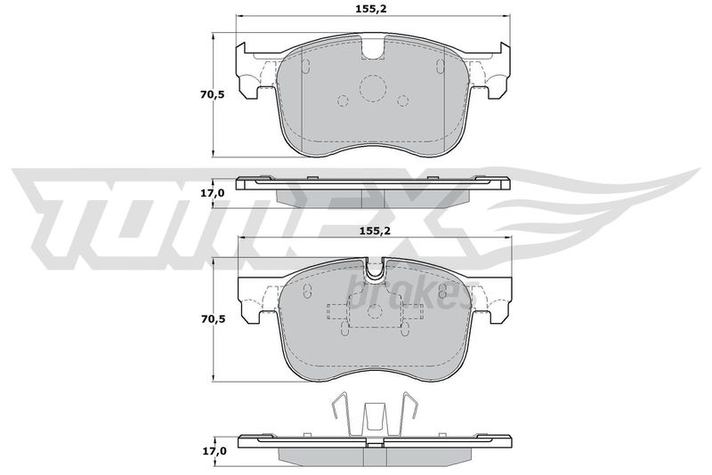 TOMEX Brakes TX 17-29 Brake Pad Set, disc brake