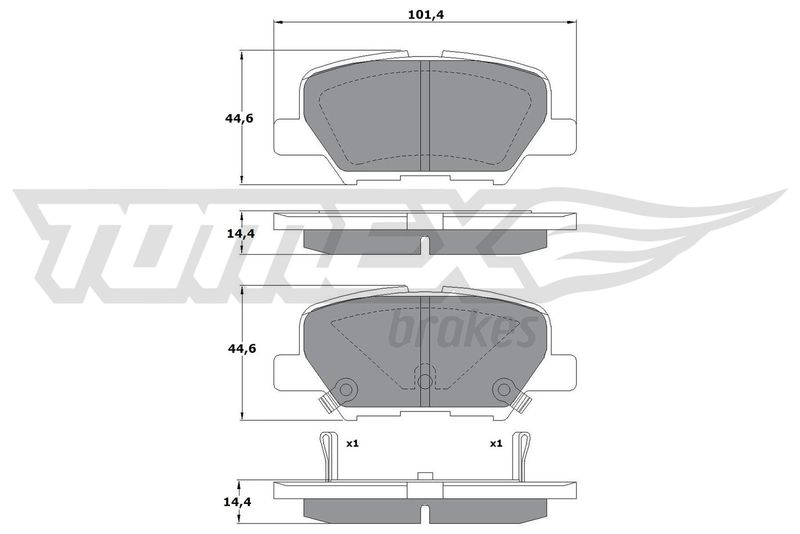 TOMEX Brakes TX 17-30 Brake Pad Set, disc brake