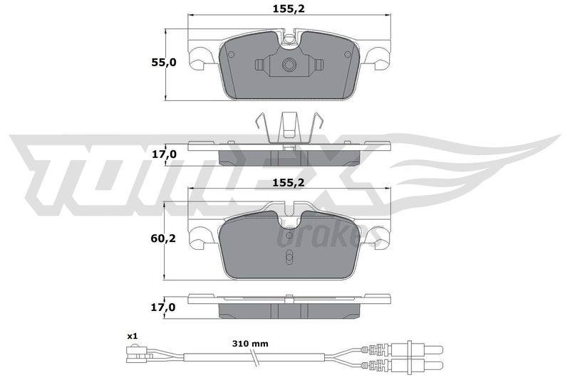 TOMEX Brakes TX 17-31 Brake Pad Set, disc brake