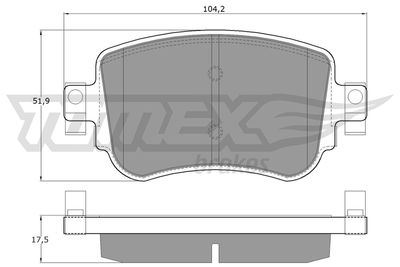 Brake Pad Set, disc brake TOMEX Brakes TX 17-32