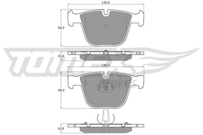 Brake Pad Set, disc brake TOMEX Brakes TX 17-38