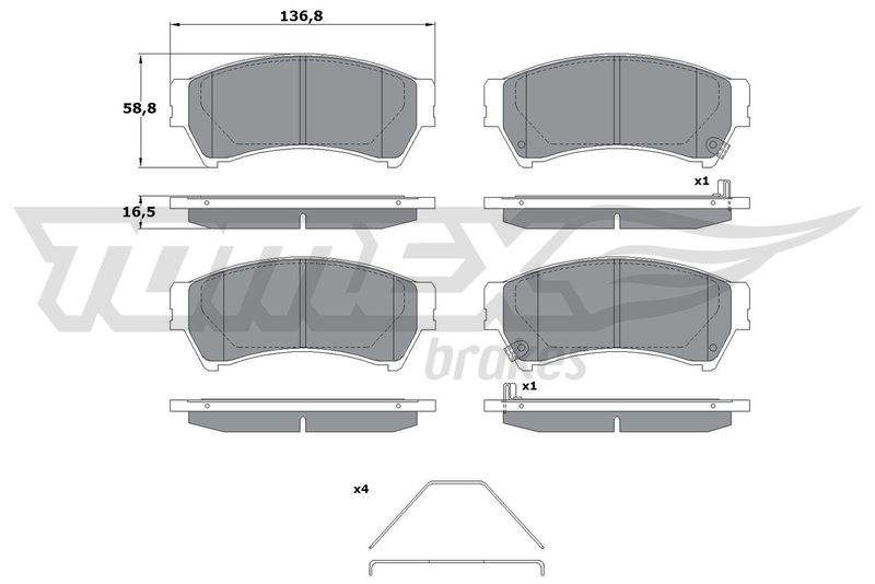 TOMEX Brakes TX 17-40 Brake Pad Set, disc brake