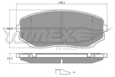 Brake Pad Set, disc brake TOMEX Brakes TX 17-421
