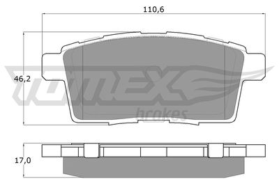 Brake Pad Set, disc brake TOMEX Brakes TX 17-43