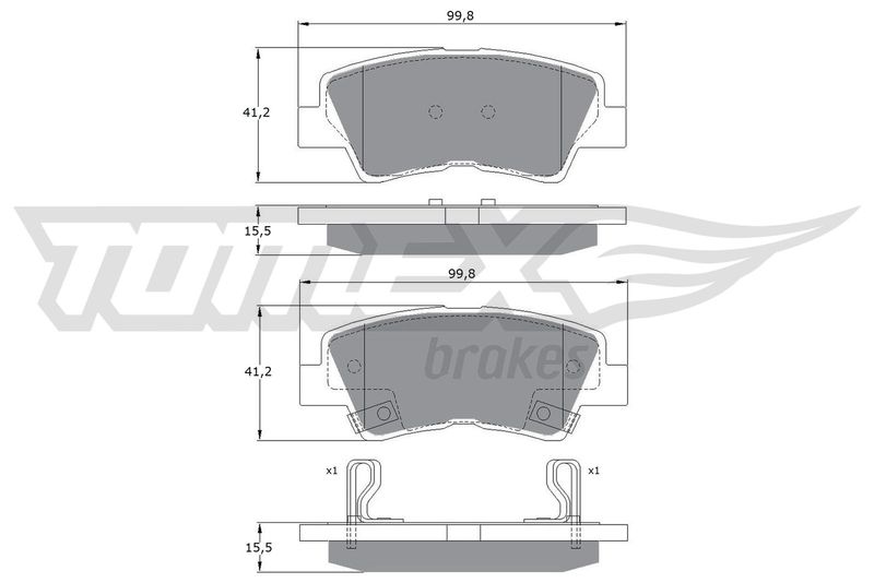 TOMEX Brakes TX 17-48 Brake Pad Set, disc brake