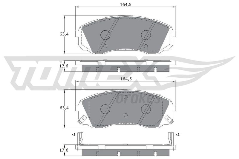 TOMEX Brakes TX 17-49 Brake Pad Set, disc brake