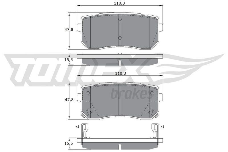TOMEX Brakes TX 17-50 Brake Pad Set, disc brake