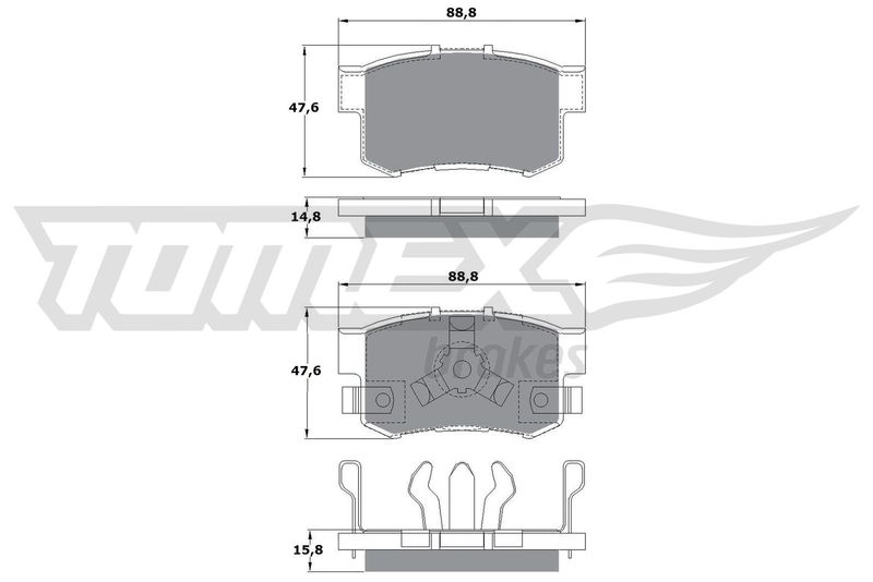 TOMEX Brakes TX 17-53 Brake Pad Set, disc brake